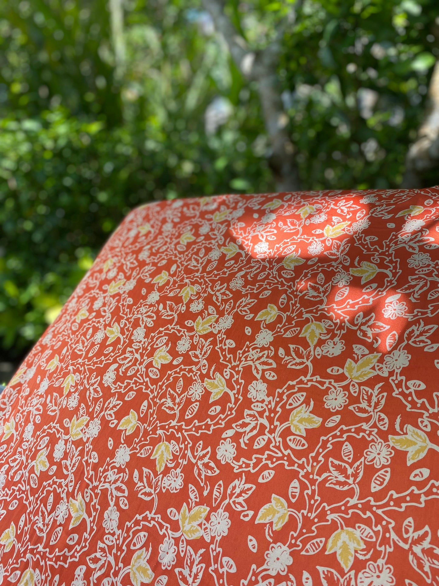 100% silk sarong Orange