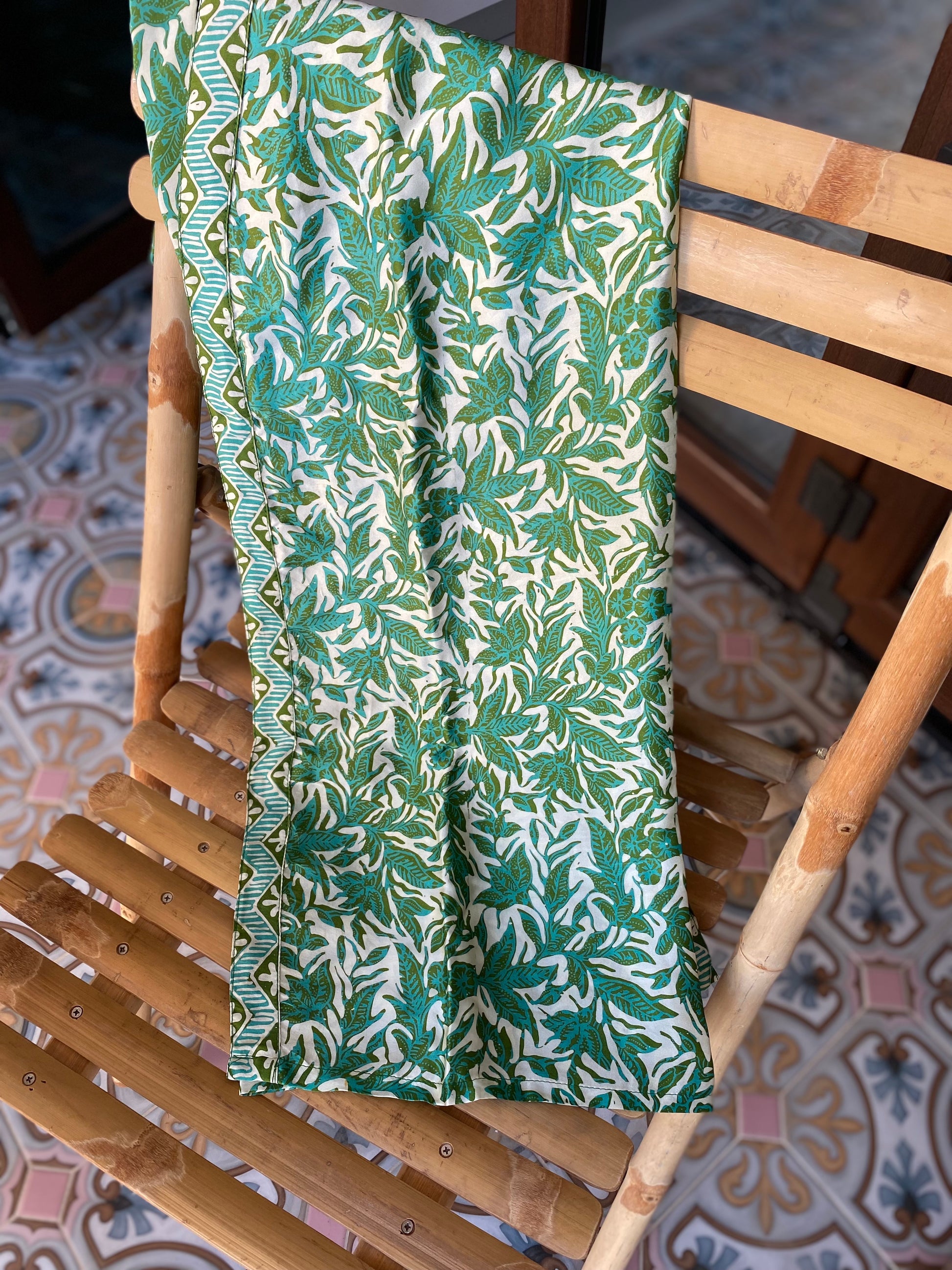Light Green Silk Robe Kimono