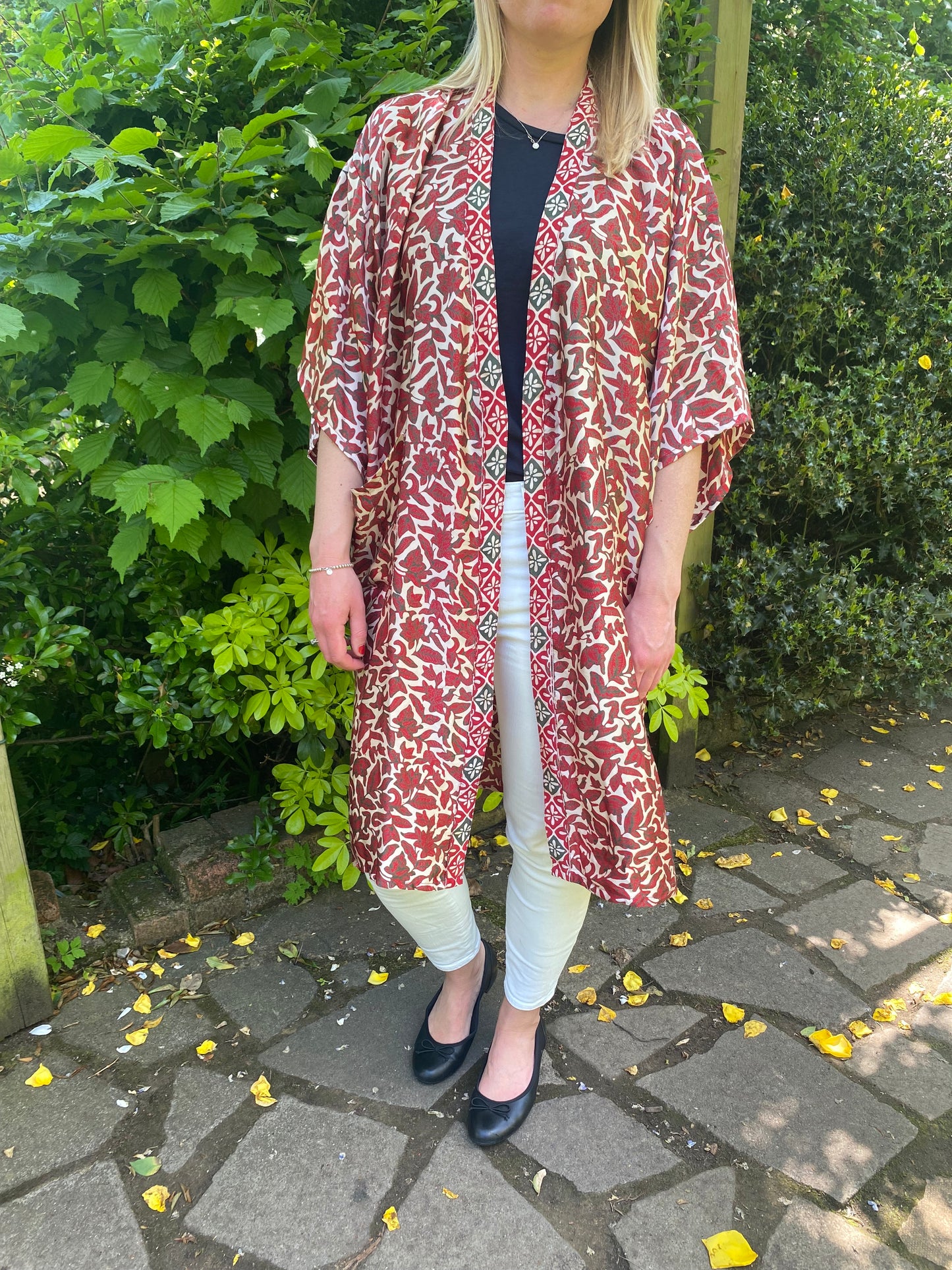 Robe / Kimono 100% Silk Red