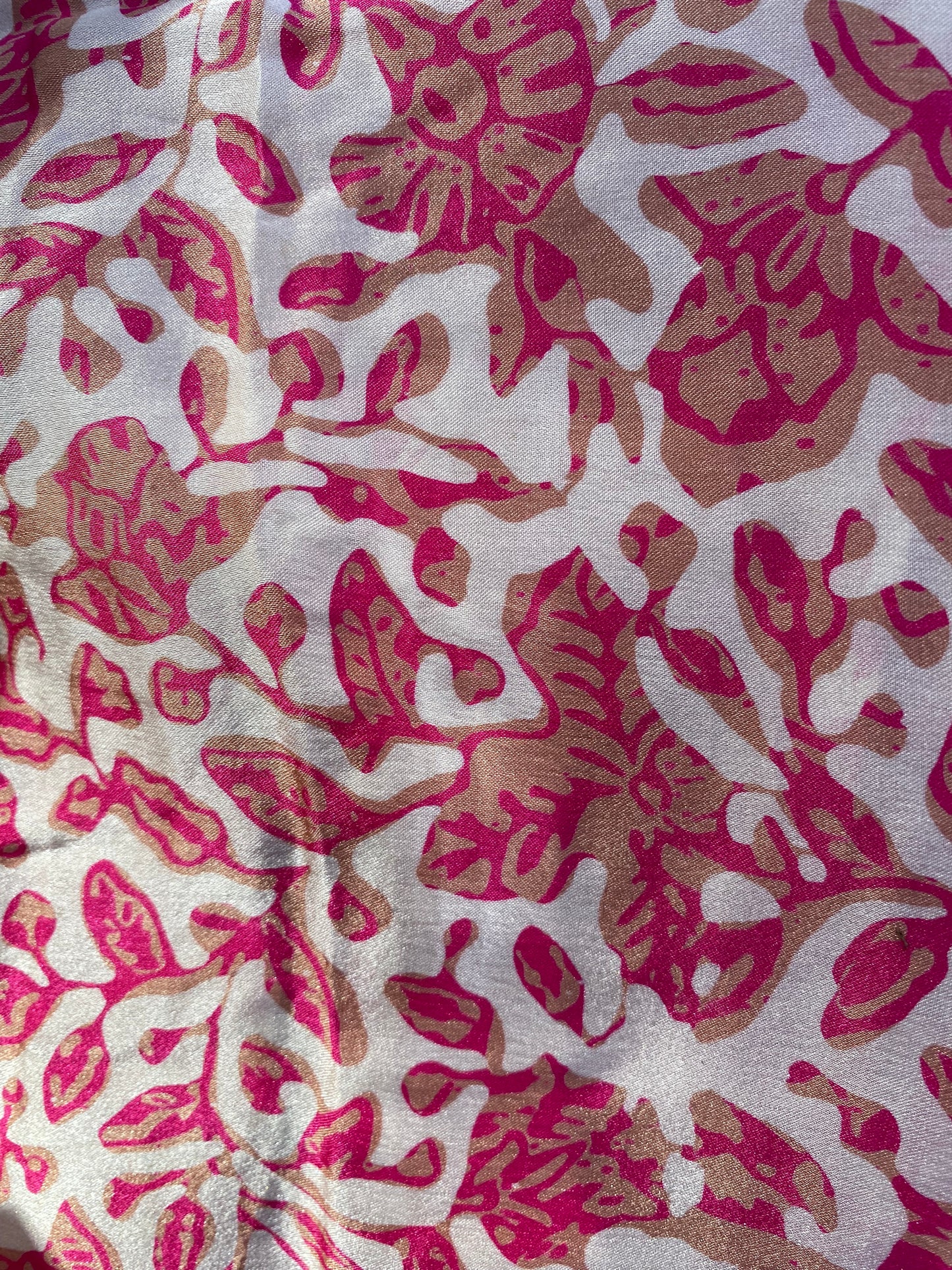 Robe/ Kimono Pink/Gold 100% Silk